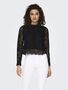 Bluse Rundhals Regular Fit Spitzendetail
