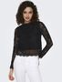 Bluse Rundhals Regular Fit Spitzendetail