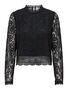 Bluse Rundhals Regular Fit Spitzendetail