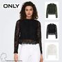 Bluse Rundhals Regular Fit Spitzendetail