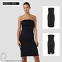 Kleid Midi Slim Fit tr�gerlos �rmellos