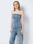 Top schulterfrei Slim Fit �rmellos Denim