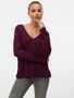 Strickpullover loose fit V-Ausschnitt Langarm