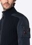 Strick-Bomberjacke 3D-Schachbrettmuster Turtleneck