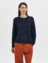 Strickjacke Relaxed Fit Rundhals Raglanrmel Fallmaschen