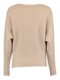 Pullover Langarm Locker Geripptes Design