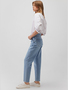 Jeans High-Rise Pleated Baggy Dunkle Waschung