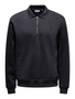 Sweatshirt Polokragen Viertelknopfleiste Regular Fit