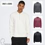 Sweatshirt Polokragen Viertelknopfleiste Regular Fit