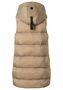 Puffer-Weste lang Kapuze wasserabweisend ultraleicht