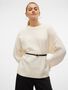 Strickpullover loose fit Rundhals tiefe Schultern