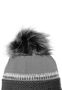 Warme Beanie Strickm�tze mit Bommel Fleece Innenfutter 