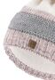 Warme Beanie Strickm�tze mit Bommel Fleece Innenfutter 