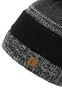 Warme Beanie Strickm�tze mit Bommel Fleece Innenfutter 