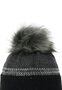 Warme Beanie Strickm�tze mit Bommel Fleece Innenfutter 
