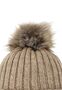 Strickm�tze mit Bommel Thermo-Fleece Beanie