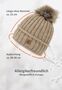 Strickm�tze mit Bommel Thermo-Fleece Beanie