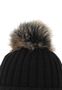 Strickm�tze mit Bommel Thermo-Fleece Beanie