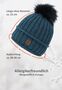 Strickm�tze mit Bommel Thermo-Fleece Beanie