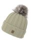 Warme Beanie Strickm�tze mit Fleece Innenfutter und Bommel