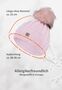 Warme Beanie Strickm�tze mit Fleece Innenfutter und Bommel