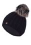 Warme Beanie Strickm�tze mit Fleece Innenfutter und Bommel
