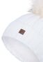 Warme Beanie Strickm�tze mit Fleece Innenfutter und Bommel