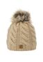 Beanie Bommelm�tze mit Zopfmuster Gef�ttert