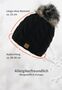 Beanie Bommelm�tze mit Zopfmuster Gef�ttert