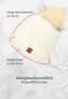 Beanie Bommelm�tze mit Zopfmuster Gef�ttert