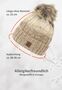 Damen Bommelm�tze mit Farbverlauf Thermo Strickm�tze 