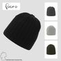 Strick Beanie mit Fleece-Innenfutter und glatter Oberfl�che