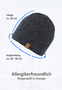 Strick Beanie mit Fleece Innenfutter und Melange Design