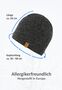 Strick Beanie mit Fleece Innenfutter und Melange Design
