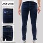 Feine Jeans Twill Denim mit Design-Falten und Kontrastn�hten