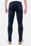 Feine Jeans Twill Denim mit Design-Falten und Kontrastn�hten