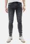 Jeans in grauer Waschung mit Knopfverschluss und 5-Pocket-Style