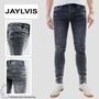 Jeans in grauer Waschung mit Knopfverschluss und 5-Pocket-Style
