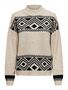 Strickpullover Rundhals langarm tiefe Schultern