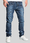 Design Jeans Regular Stretch Denim Pants Patchwork-Look A&S