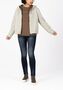 Jacke Teddyfell Kapuze Wendbar Retro-Look
