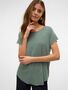 Bluse Kurzarm Rundhals Basic Regular Fit