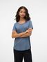 Bluse Kurzarm Rundhals Basic Regular Fit