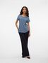 Bluse Kurzarm Rundhals Basic Regular Fit