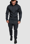 Basic Jogginganzug Sweatsuit mit Armtasche sportlich bequem A&S