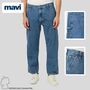 Jeans 5-Pocket-Denim Druckknopf mittlere Taille