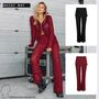 Spitzen Details Hose mit weitem Bein und FOLD DOWN Design 
