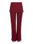 Spitzen Details Hose mit weitem Bein und FOLD DOWN Design 