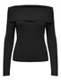 Weicher Strickpullover Langarm Schulterfrei