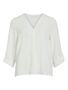 Struktur Design Top mit V-Ausschnitt Crepe Bluse mit 3/4 Arm
